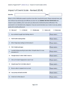 impact of event scale template